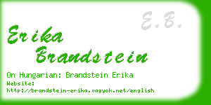 erika brandstein business card